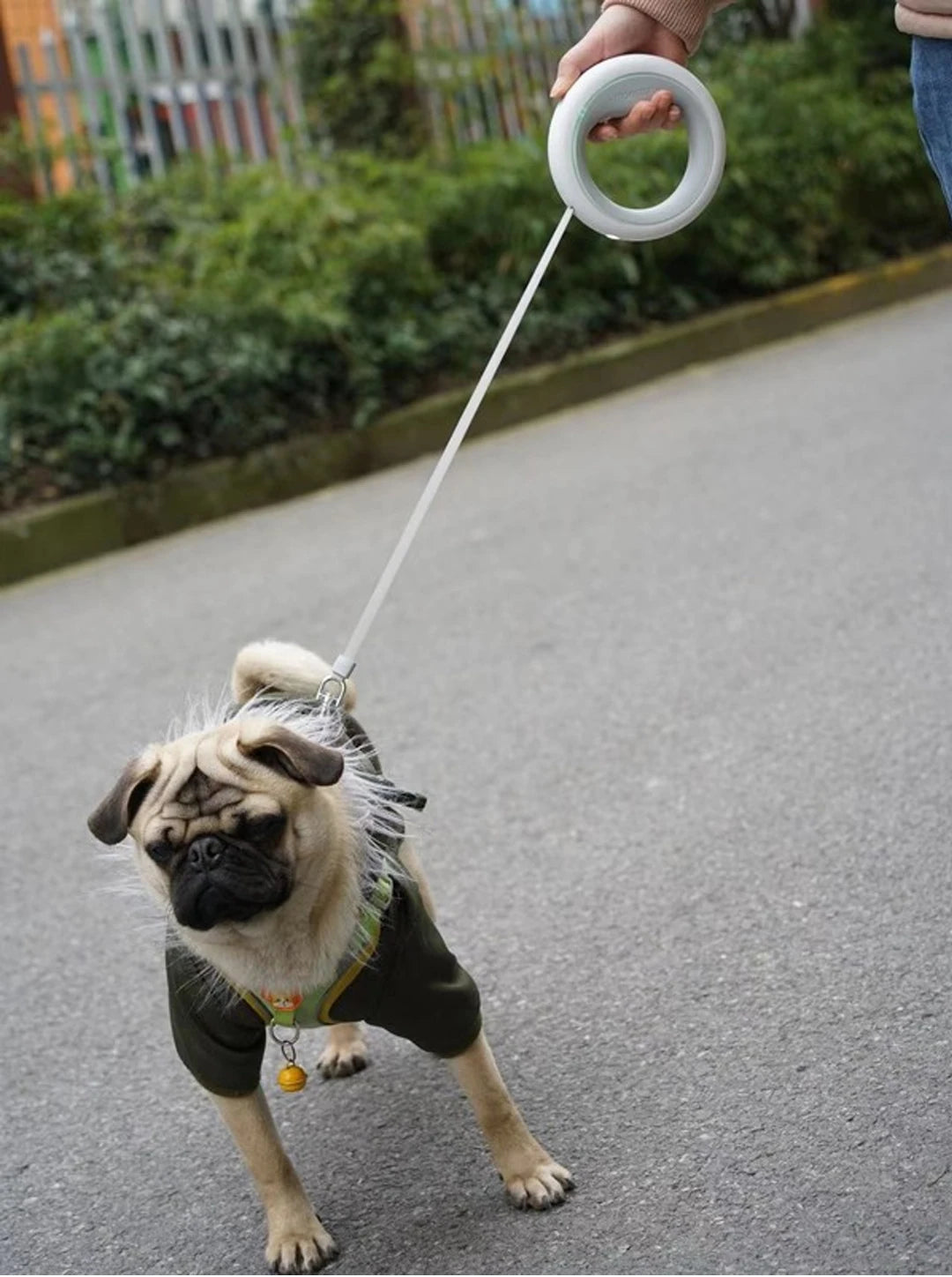 UFO Retractable Dual Leash with LED Light - The Canine Cart