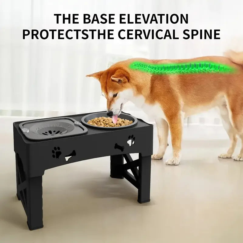 3-in-1 Elevated Slow Feeder Dog Bowl - The Canine Cart