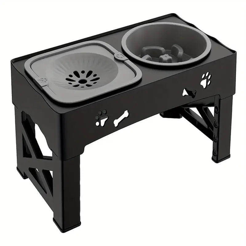 3-in-1 Elevated Slow Feeder Dog Bowl - The Canine Cart