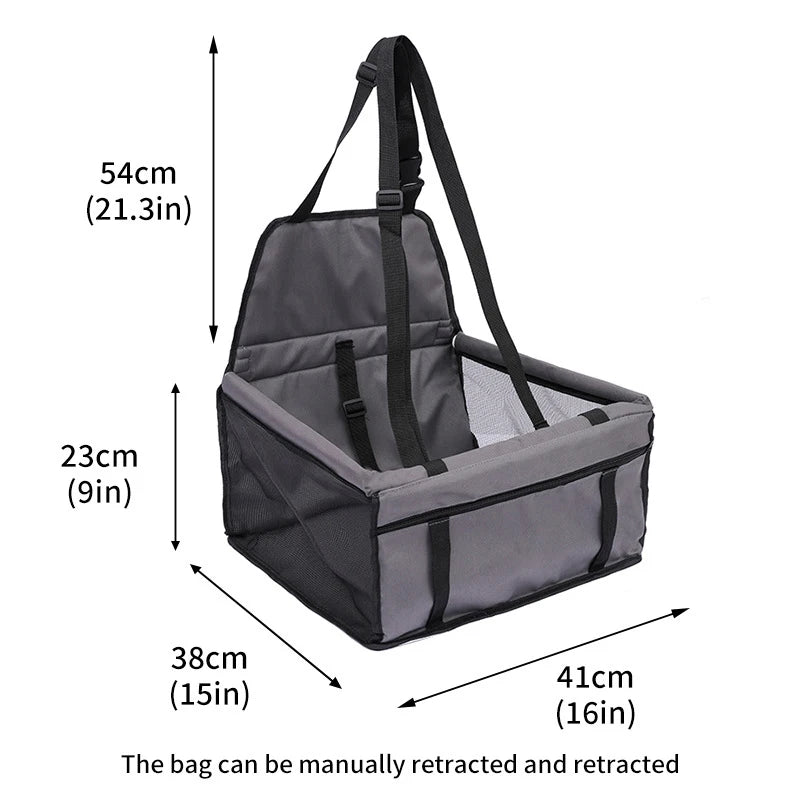 Premium Pet Car Seat with Safety Straps - The Canine Cart
