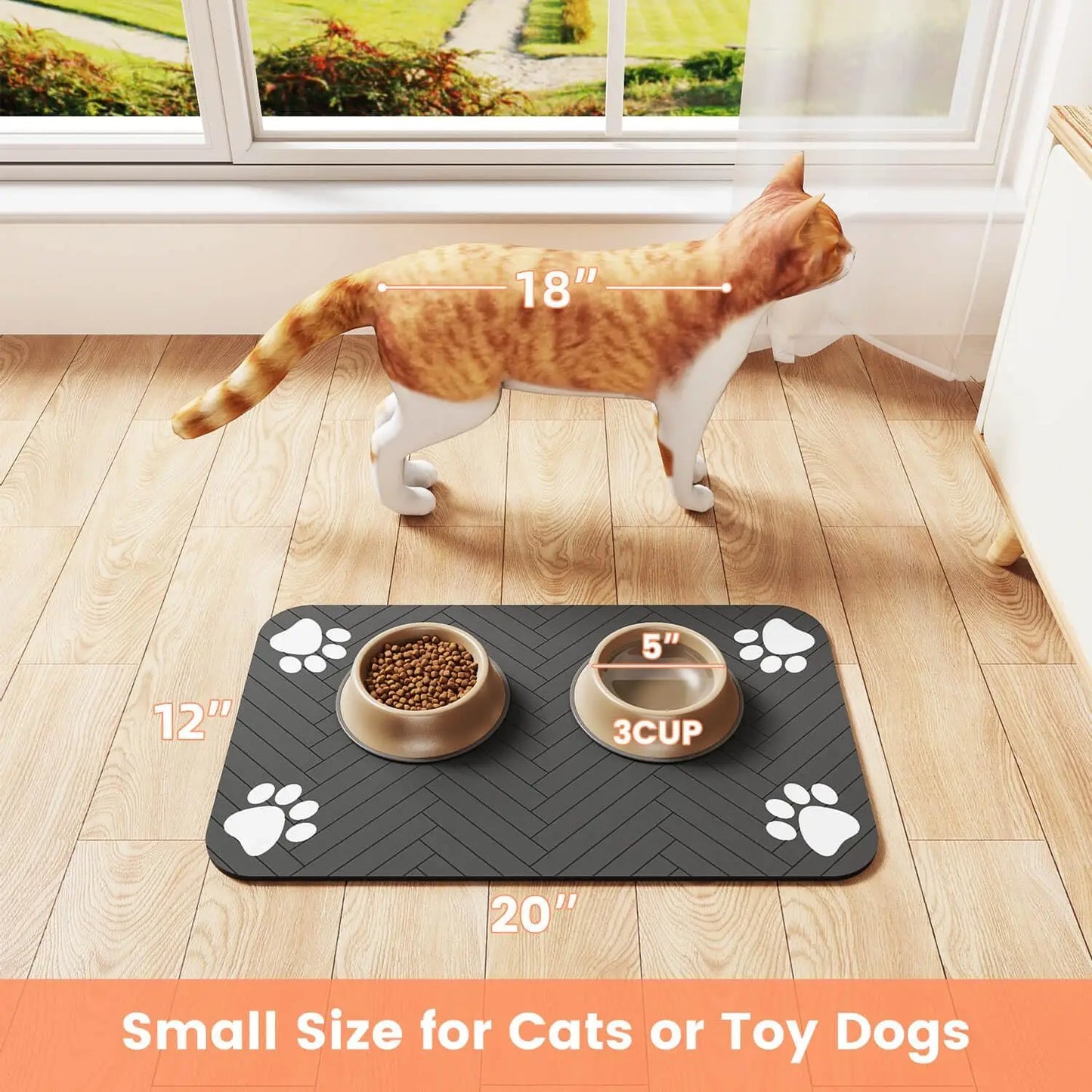 Waterproof Pet Feeding Mat for Dogs - The Canine Cart