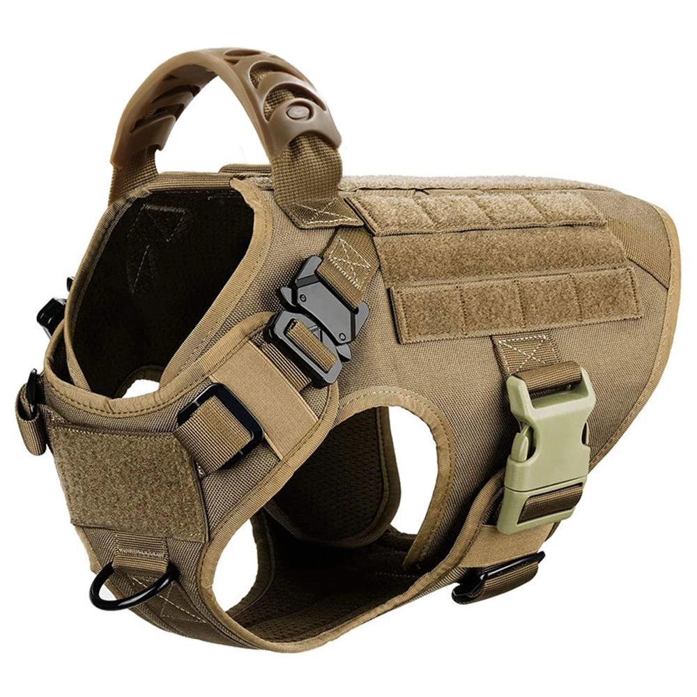 Tactical Dog Harness with Molle Pouches - The Canine Cart