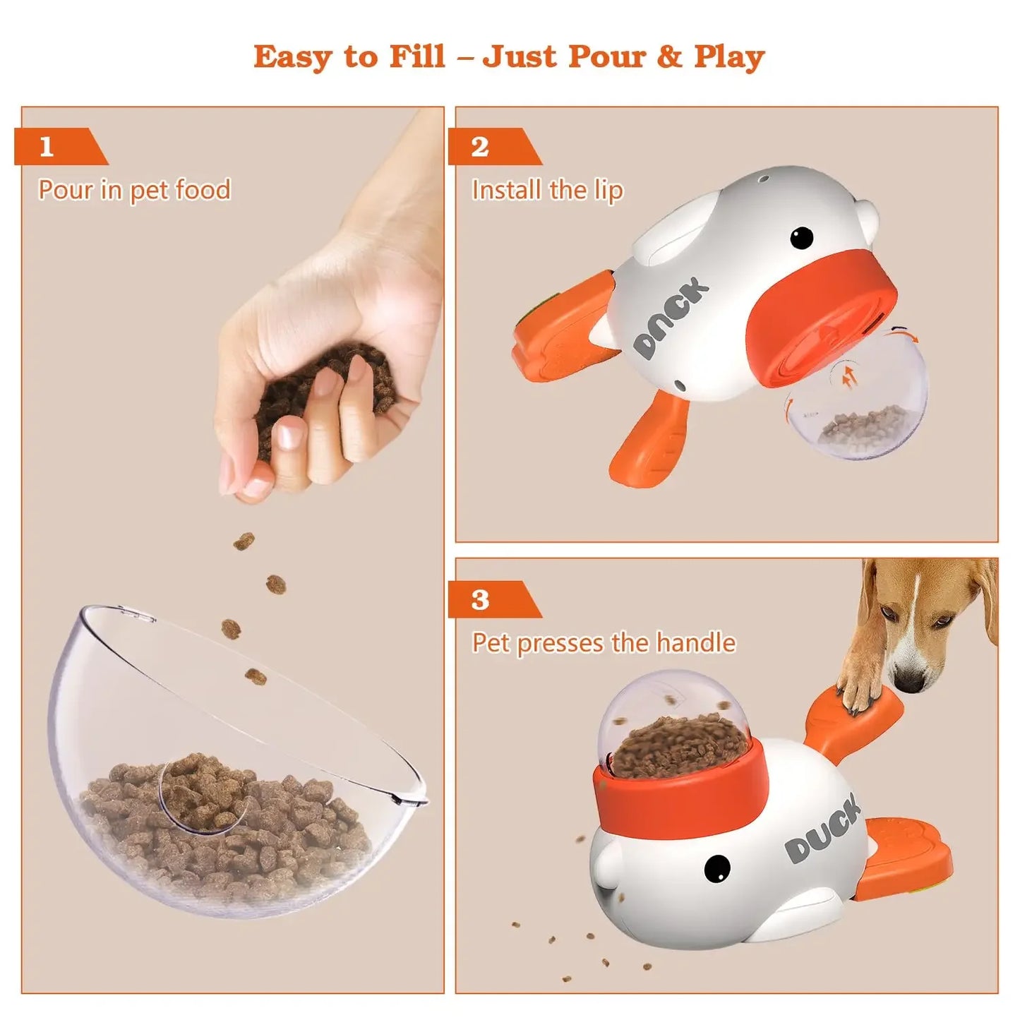 Interactive Cartoon Duck Puzzle Feeder Toy for Dogs - The Canine Cart