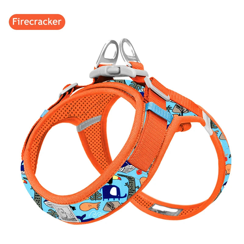 Adjustable Floral Dog Harness - The Canine Cart
