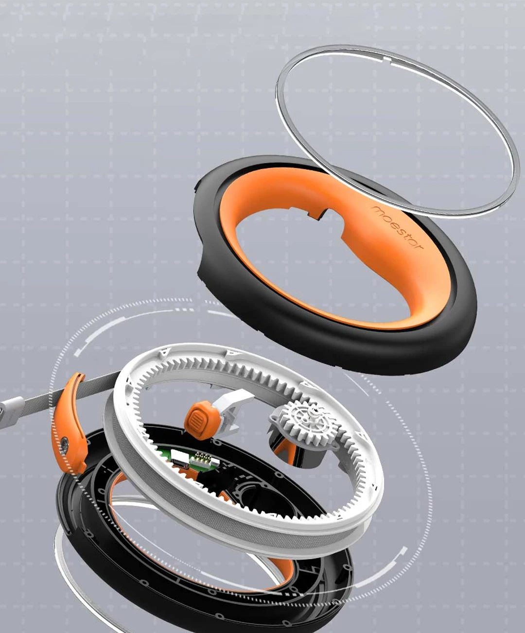 UFO Retractable Dual Leash with LED Light - The Canine Cart
