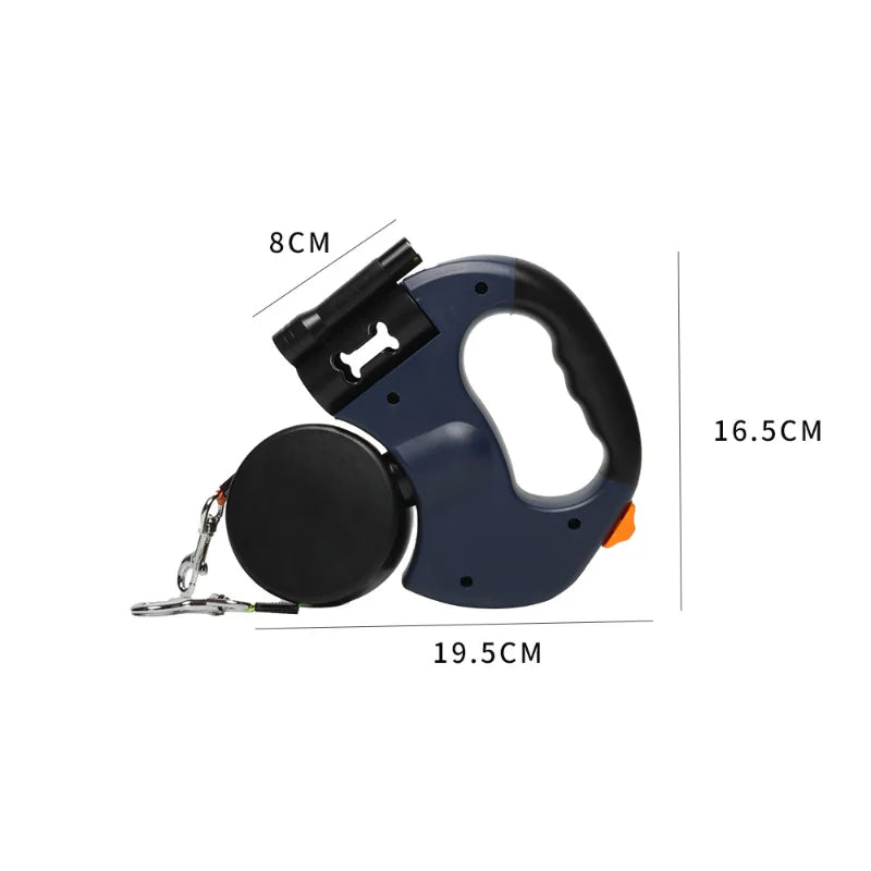 360° Reflective Dual Dog Leash with LED Light - The Canine Cart