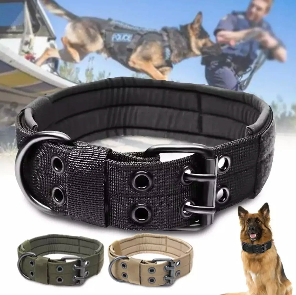 Reflective Tactical Dog Collar - The Canine Cart