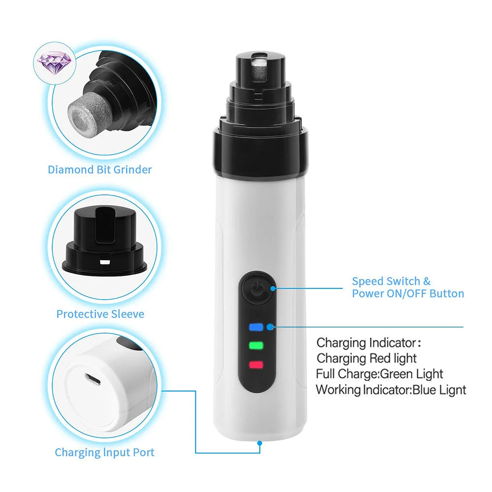 Rechargeable Electric Dog Nail Grinder - The Canine Cart