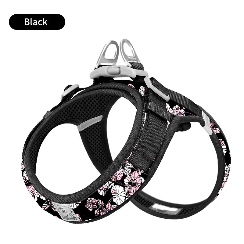 Adjustable Floral Dog Harness - The Canine Cart