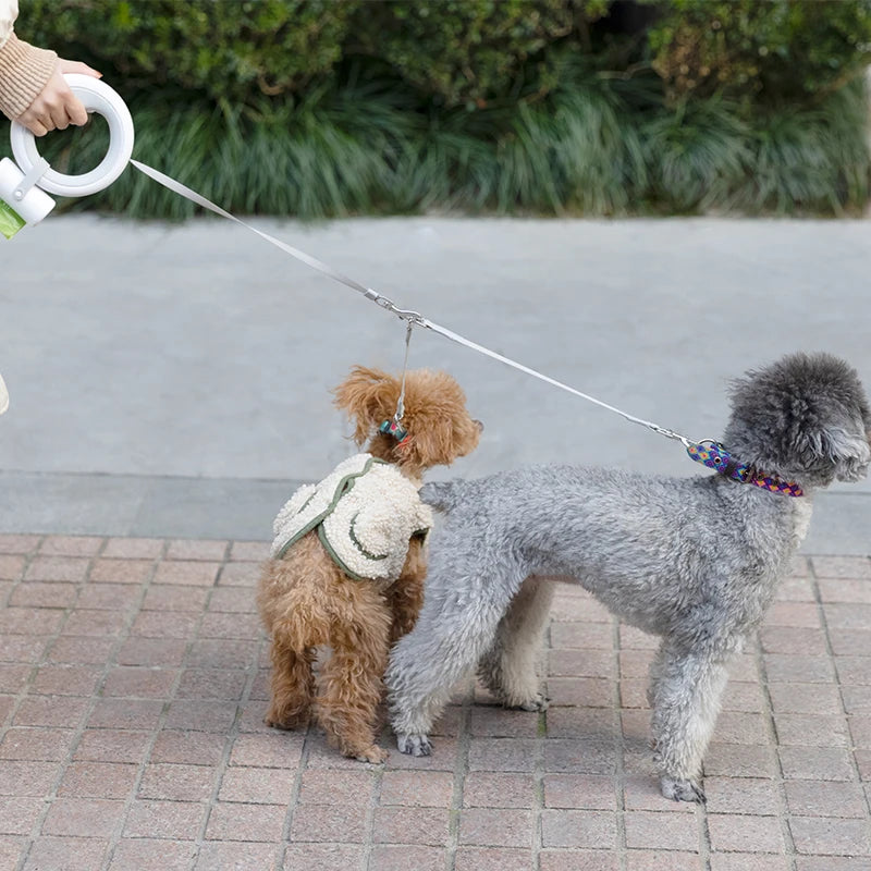UFO Retractable Dual Leash with LED Light - The Canine Cart