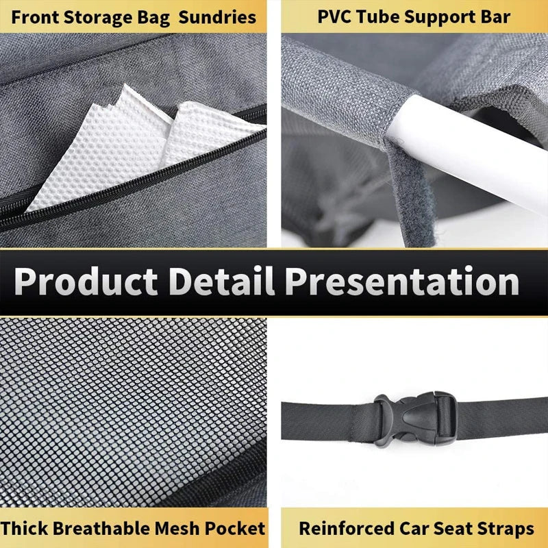 Premium Pet Car Seat with Safety Straps - The Canine Cart