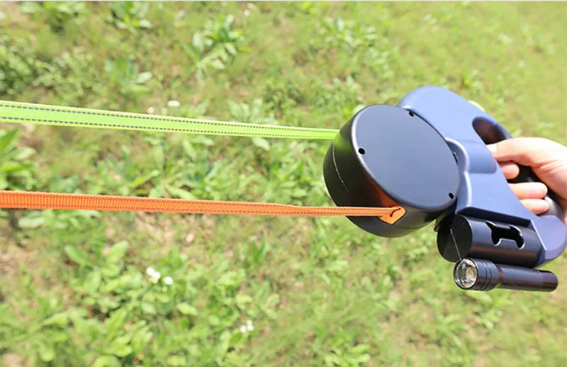 360° Reflective Dual Dog Leash with LED Light - The Canine Cart