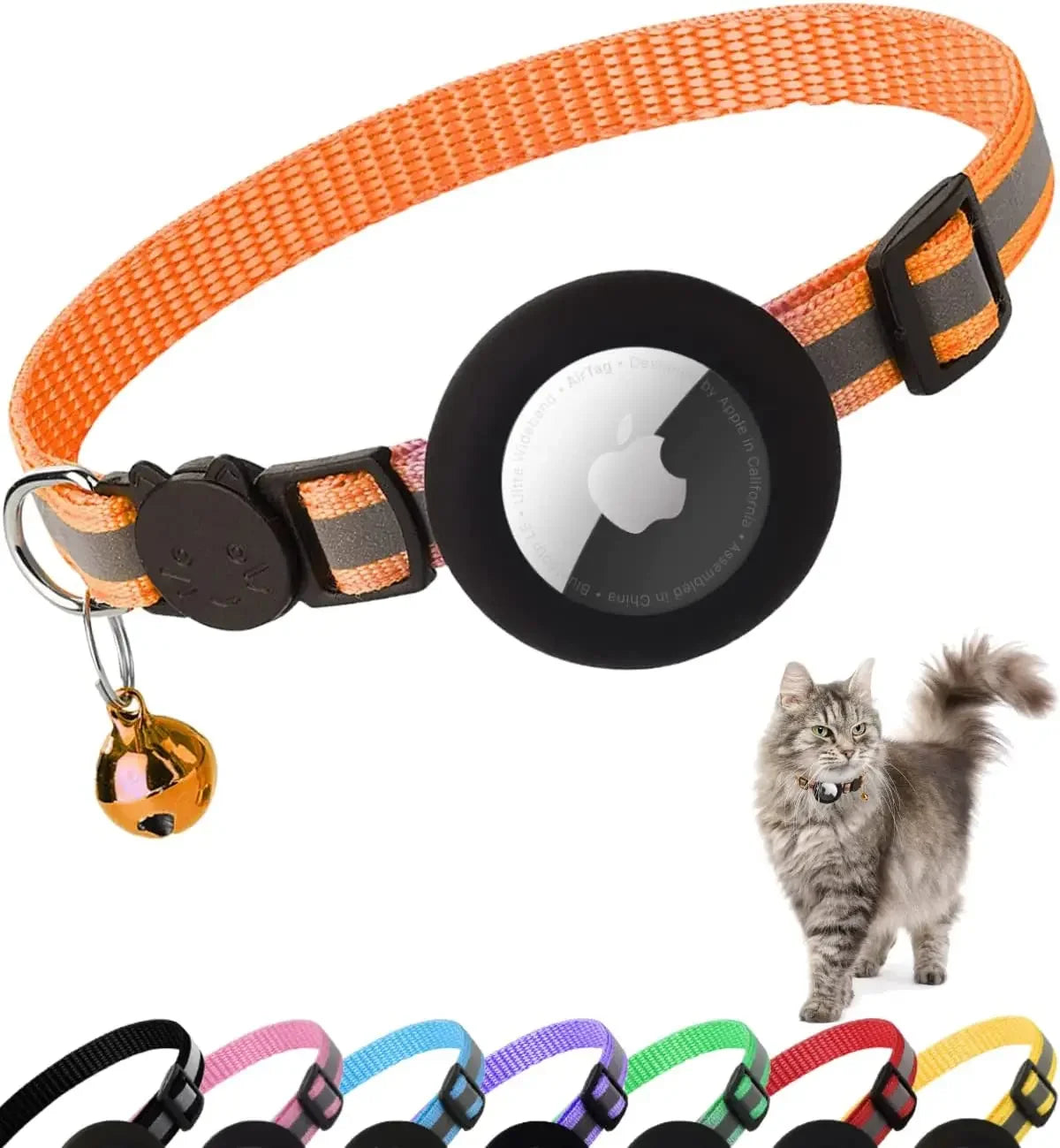 Reflective Dog Collar with Apple AirTag - The Canine Cart