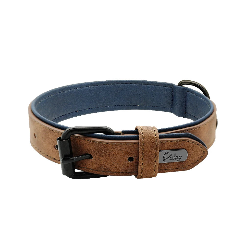 Soft Padded Leather Dog Collar - The Canine Cart