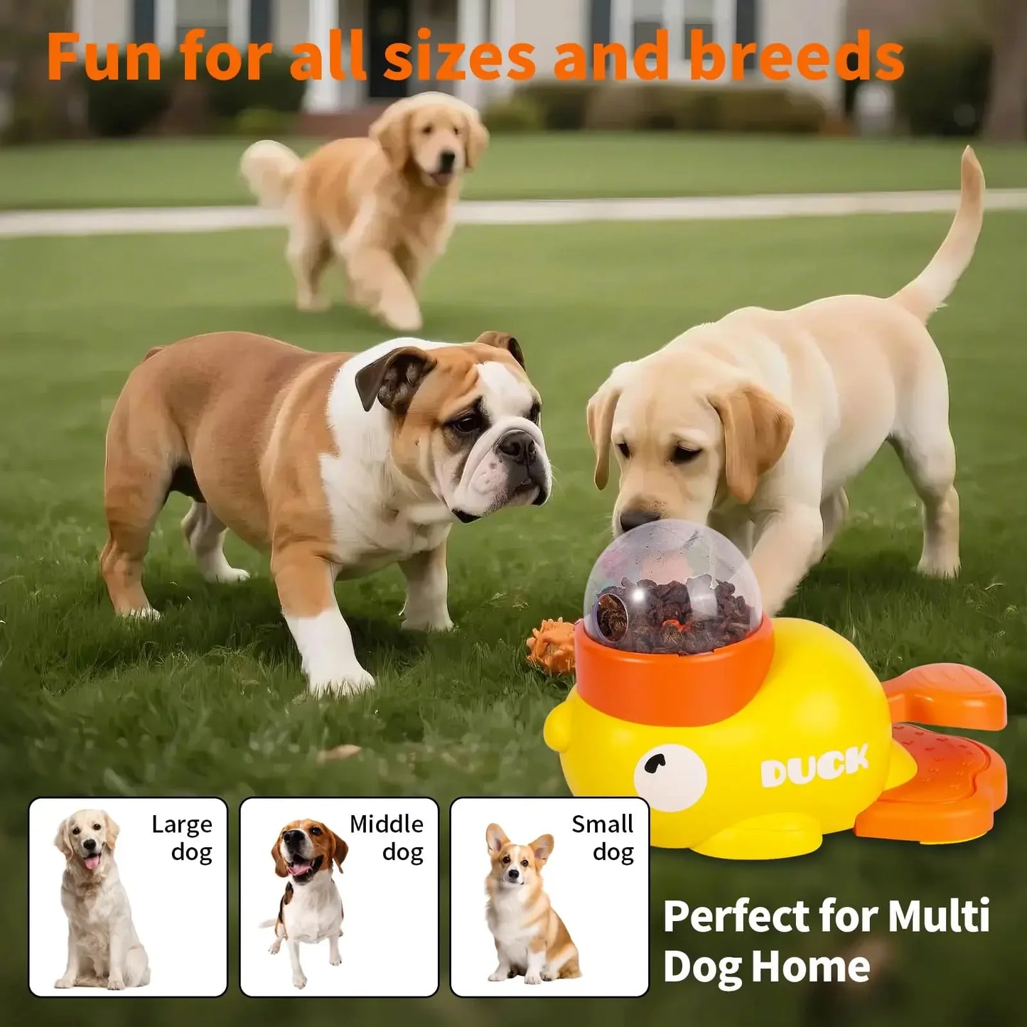 Interactive Cartoon Duck Puzzle Feeder Toy for Dogs - The Canine Cart