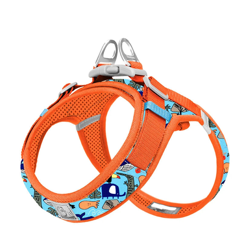 Adjustable Floral Dog Harness - The Canine Cart