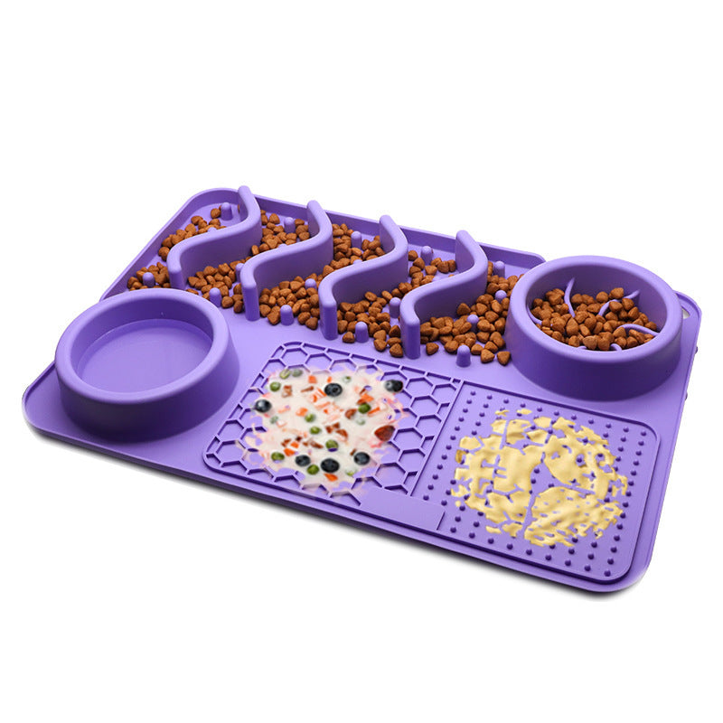 Dog Anxiety Relief Silicone Lick Mat – Slow Feeder & Dental Care Pad