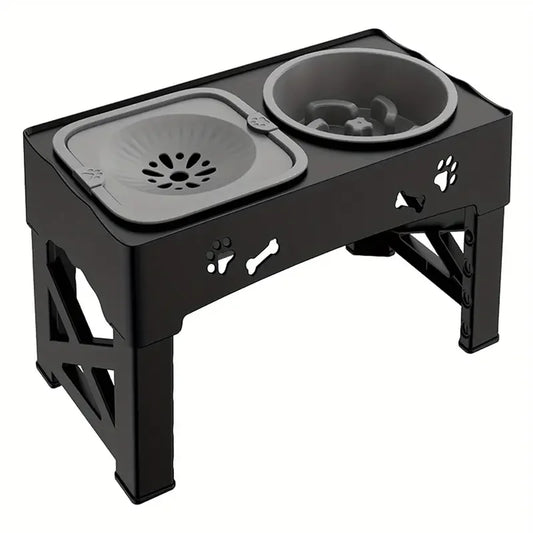 3-in-1 Elevated Slow Feeder Dog Bowl - The Canine Cart