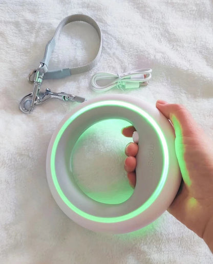 UFO Retractable Dual Leash with LED Light - The Canine Cart
