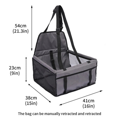 Premium Pet Car Seat with Safety Straps - The Canine Cart