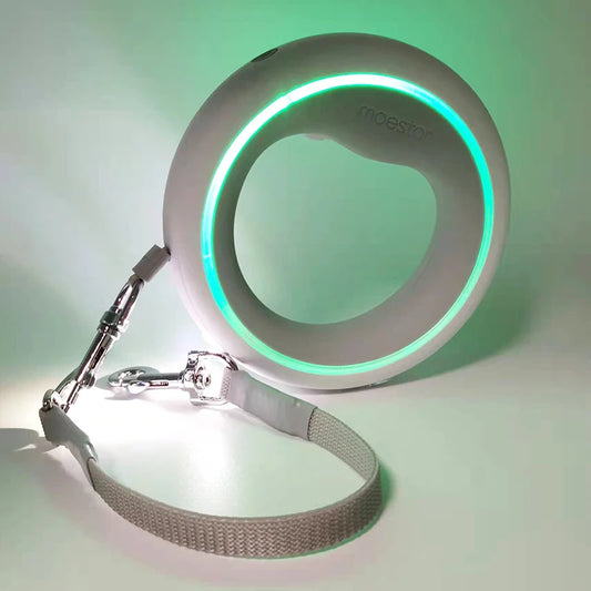 UFO Retractable Dual Leash with LED Light - The Canine Cart