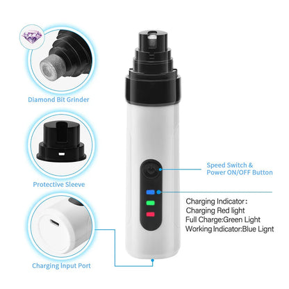 Rechargeable Electric Dog Nail Grinder - The Canine Cart