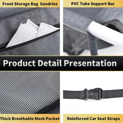 Premium Pet Car Seat with Safety Straps - The Canine Cart