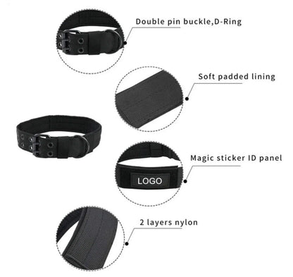 Reflective Tactical Dog Collar - The Canine Cart
