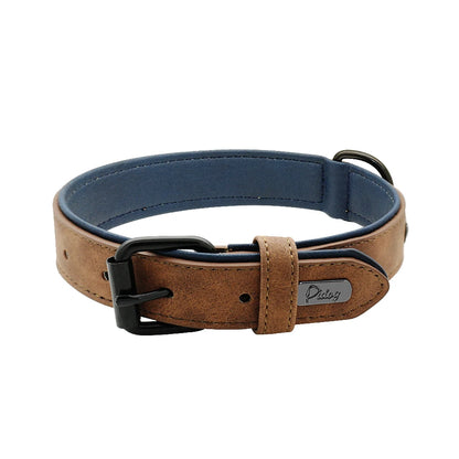 Soft Padded Leather Dog Collar - The Canine Cart