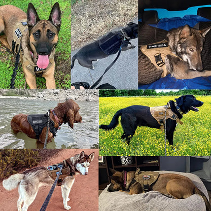 Tactical Dog Harness with Molle Pouches - The Canine Cart