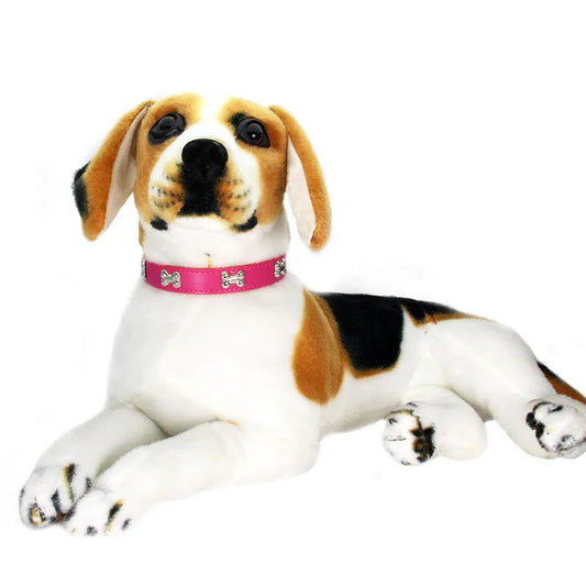 Bone Design Leather Dog Collar - The Canine Cart