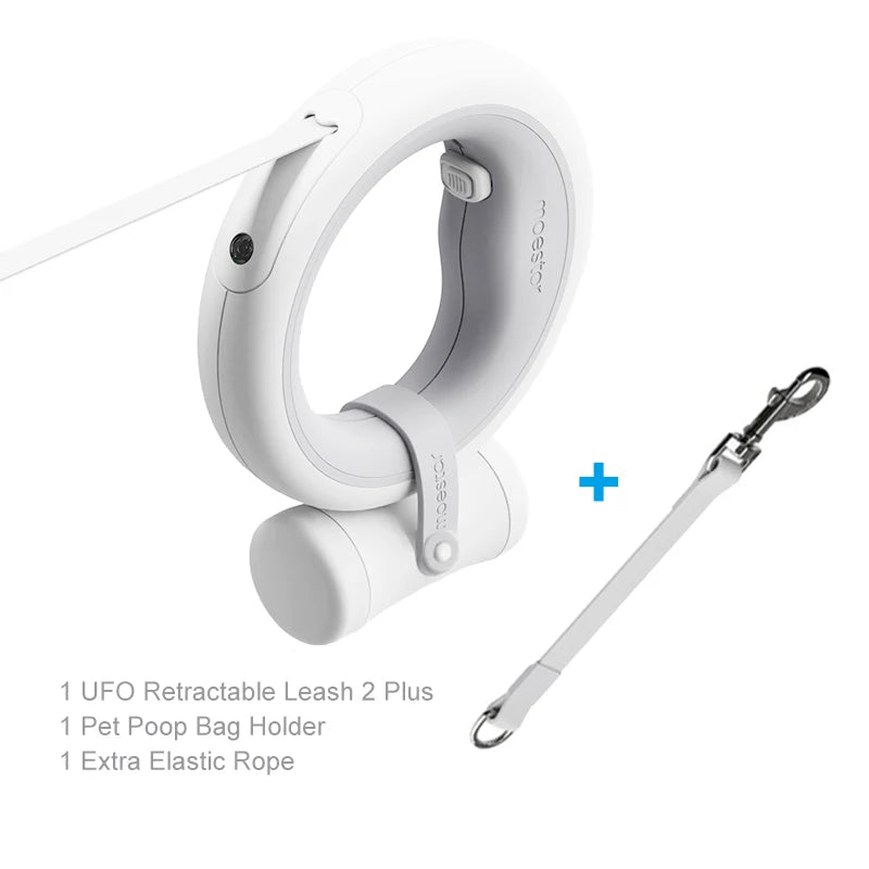 UFO Retractable Dual Leash with LED Light - The Canine Cart